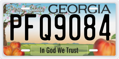 GA license plate PFQ9084