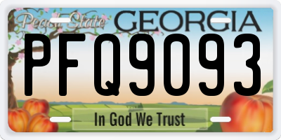 GA license plate PFQ9093