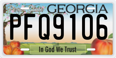 GA license plate PFQ9106