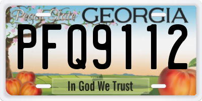 GA license plate PFQ9112