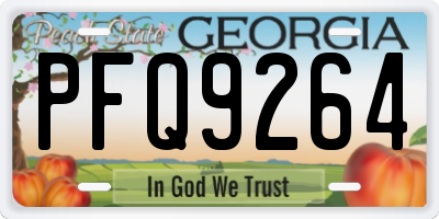 GA license plate PFQ9264