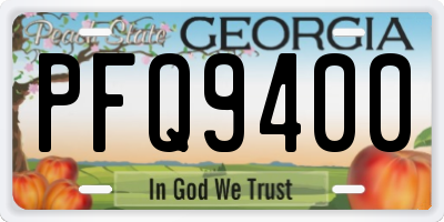 GA license plate PFQ9400