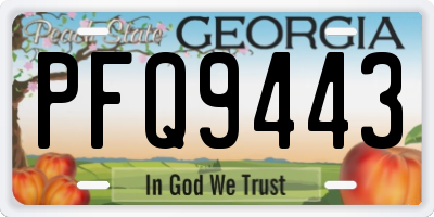 GA license plate PFQ9443