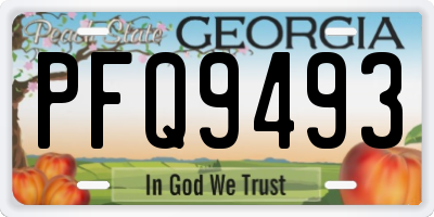 GA license plate PFQ9493