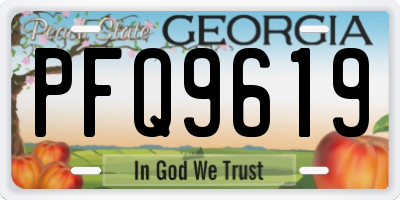 GA license plate PFQ9619