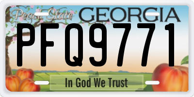 GA license plate PFQ9771