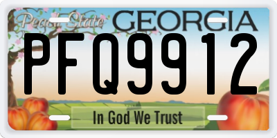 GA license plate PFQ9912
