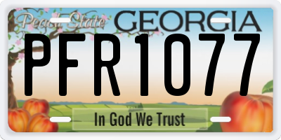 GA license plate PFR1077
