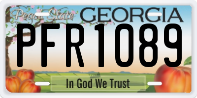 GA license plate PFR1089