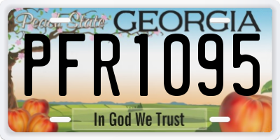 GA license plate PFR1095