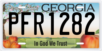 GA license plate PFR1282