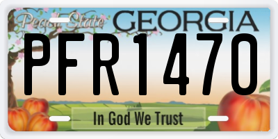 GA license plate PFR1470