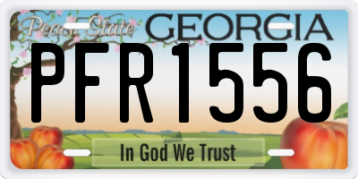 GA license plate PFR1556