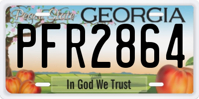 GA license plate PFR2864