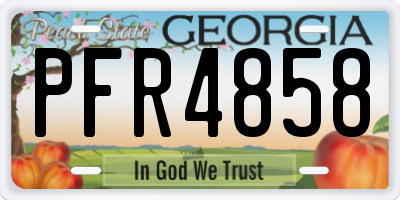 GA license plate PFR4858