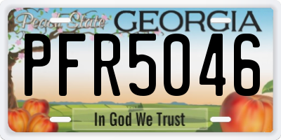 GA license plate PFR5046
