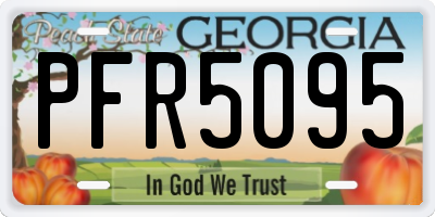 GA license plate PFR5095