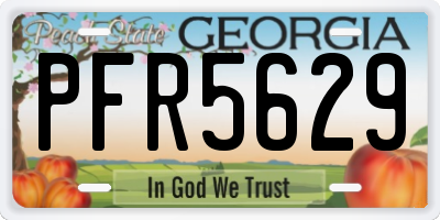GA license plate PFR5629