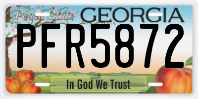 GA license plate PFR5872