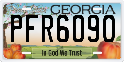 GA license plate PFR6090