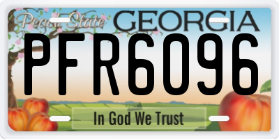 GA license plate PFR6096