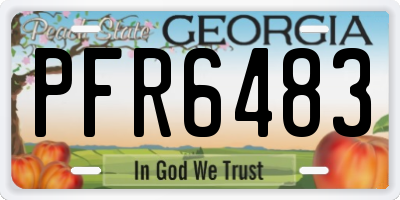 GA license plate PFR6483