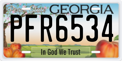 GA license plate PFR6534