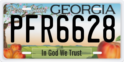GA license plate PFR6628