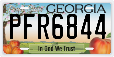 GA license plate PFR6844