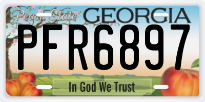 GA license plate PFR6897