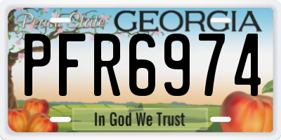 GA license plate PFR6974