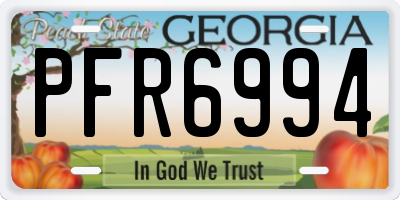 GA license plate PFR6994