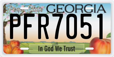 GA license plate PFR7051