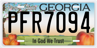 GA license plate PFR7094
