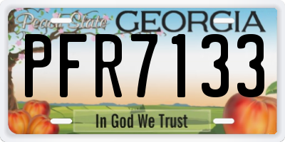 GA license plate PFR7133