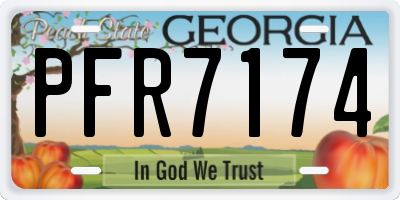 GA license plate PFR7174