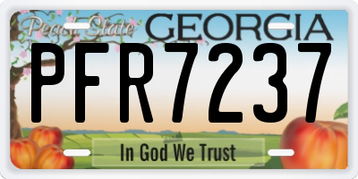 GA license plate PFR7237