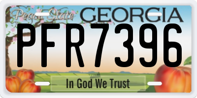 GA license plate PFR7396