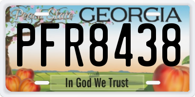 GA license plate PFR8438