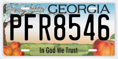 GA license plate PFR8546