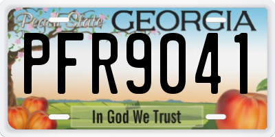 GA license plate PFR9041