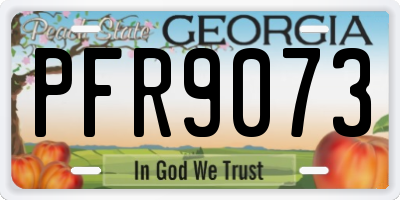 GA license plate PFR9073