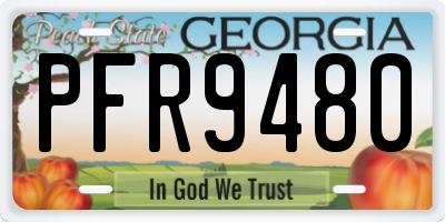 GA license plate PFR9480