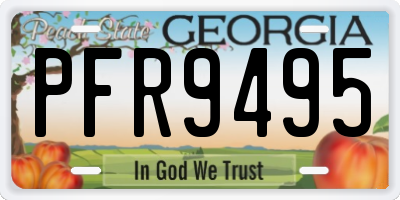 GA license plate PFR9495