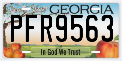 GA license plate PFR9563