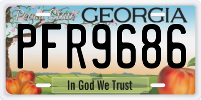 GA license plate PFR9686