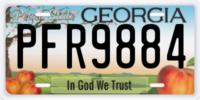 GA license plate PFR9884