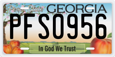 GA license plate PFS0956