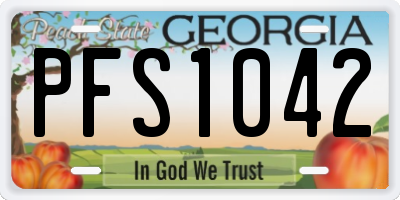 GA license plate PFS1042