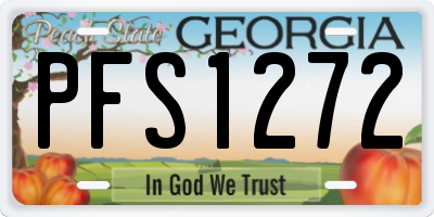 GA license plate PFS1272